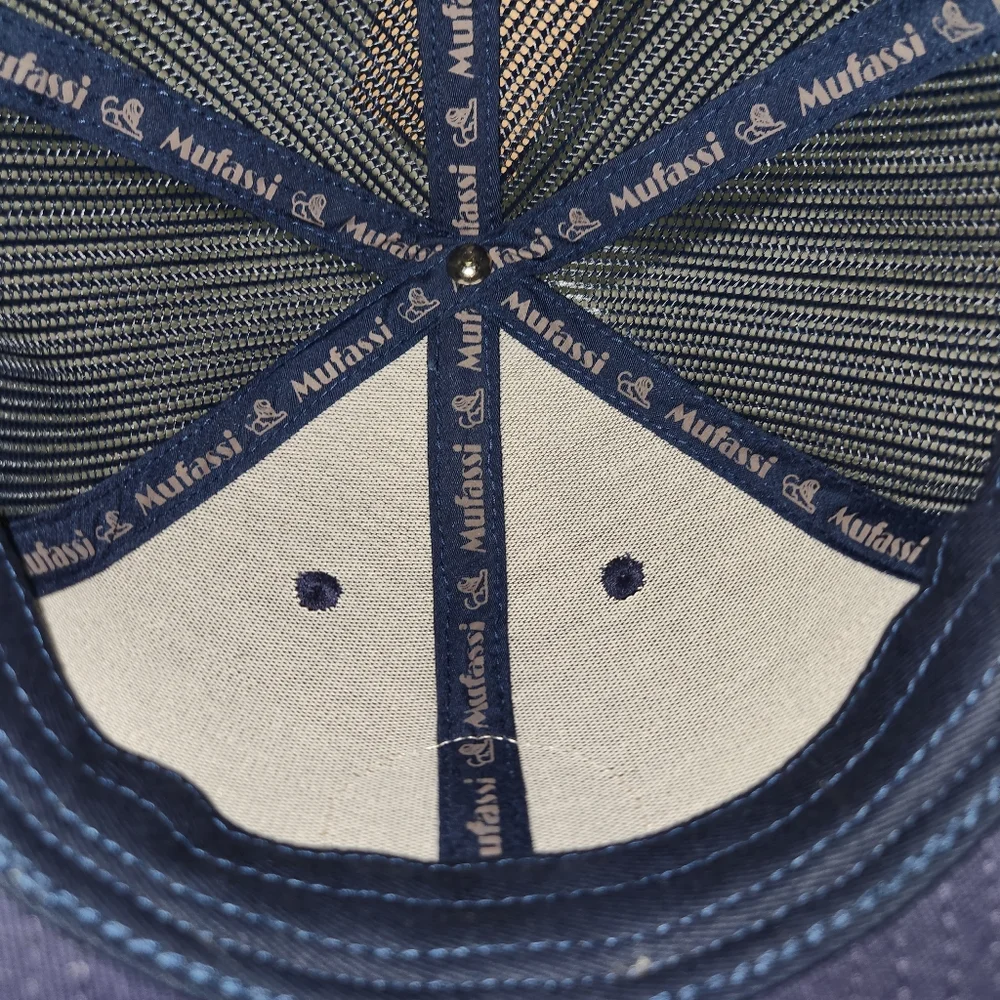 Compass Leather Patch‎ Mesh Adjustable Navy Blue Snap Back Hat New